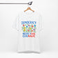 Democracy Needs Your Courage T-Shirt — Floral Civic Pride Tee